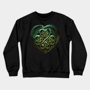 Shamrock Celtic heart Crewneck Sweatshirt